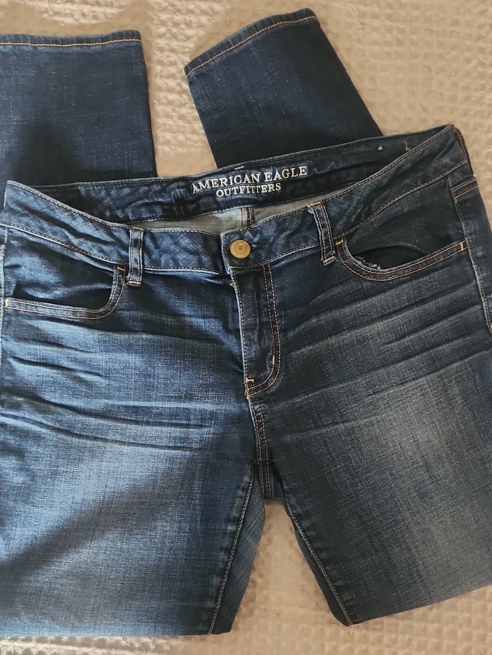 American Eagle Outfitters Women's Dark Indigo Skinny Stretch Jeans
